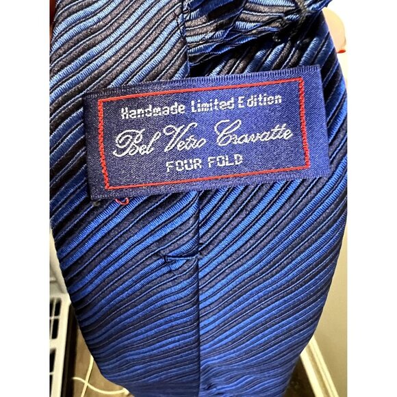 Bel‎ Vetro Cravatte Limited Edition Mens Stripe Tie Handmade - Picture 4 of 4